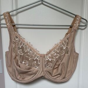 Prima Donna 36G Deauville Floral Lace Bra - Cream and Tan
